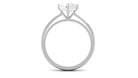 Rosec Jewels-2 CT Two Tone Promise Ring for Her with Pear Cut Solitaire Moissanite