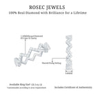 Minimal Natural Diamond Zig Zag Eternity Ring in Gold Diamond - ( HI-SI ) - Color and Clarity - Rosec Jewels