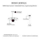 5 MM Natural Round Garnet Solitaire Promise Ring Garnet - ( AAA ) - Quality - Rosec Jewels