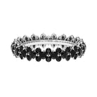 2.75 CT Prong Set Black Spinel Full Eternity Band Ring Black Spinel - ( AAA ) - Quality - Rosec Jewels