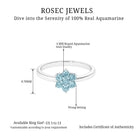 1.75 CT Aquamarine Flower Anniversary Ring in Gold Aquamarine - ( AAA ) - Quality - Rosec Jewels