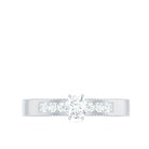 0.5 CT Natural Diamond Solitaire Gold Band Ring Diamond - ( HI-SI ) - Color and Clarity - Rosec Jewels