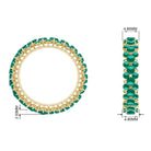 3 CT Prong Set Lab-Created Emerald Full Eternity Band Ring Lab Created Emerald - ( AAAA ) - Quality - Rosec Jewels