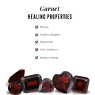 Real Garnet and Moissanite Statement Wedding Ring Set Garnet - ( AAA ) - Quality - Rosec Jewels