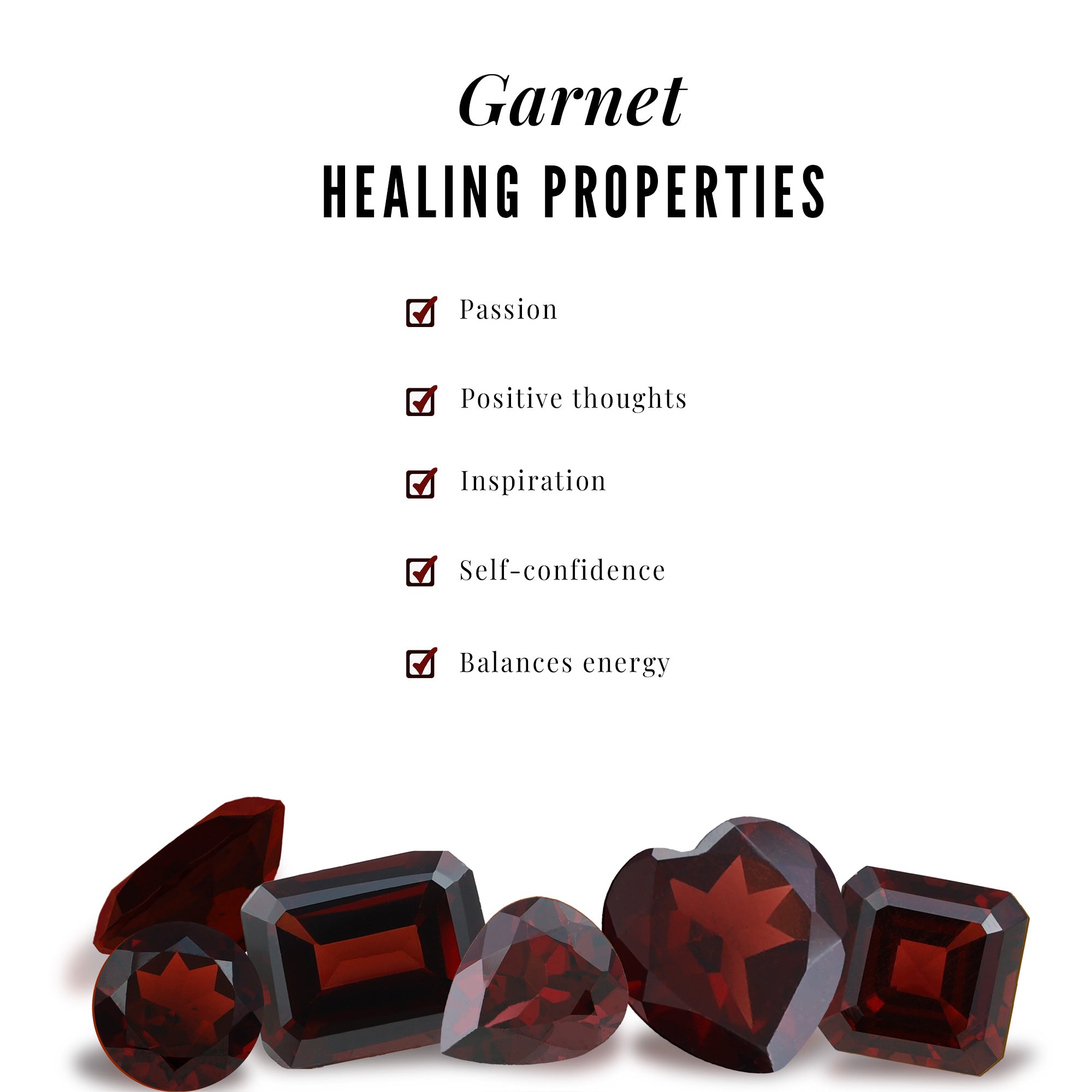 Garnet and Diamond Minimal Promise Band Ring Garnet - ( AAA ) - Quality - Rosec Jewels
