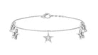 Diamond Star Chain Charm Bracelet Diamond - ( HI-SI ) - Color and Clarity - Rosec Jewels