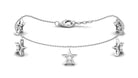 Elegant Cubic Zirconia Star Charm Chain Bracelet Zircon - ( AAAA ) - Quality - Rosec Jewels