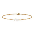 1/2 CT Cubic Zirconia Cluster Chain Bracelet in Gold Zircon - ( AAAA ) - Quality - Rosec Jewels