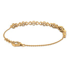 3 CT Round Zircon Cluster and Gold Infinity Link Chain Bracelet Zircon - ( AAAA ) - Quality - Rosec Jewels