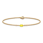 Marquise Shape Solitaire Yellow Sapphire East West Chain Bracelet Yellow Sapphire - ( AAA ) - Quality - Rosec Jewels