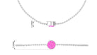 Bezel Set Pink Sapphire Simple Solitaire Bracelet Pink Sapphire - ( AAA ) - Quality - Rosec Jewels