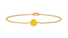 Bezel Set Yellow Sapphire Simple Solitaire Bracelet Yellow Sapphire - ( AAA ) - Quality - Rosec Jewels