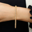 Amethyst Unisex Tennis Bracelet with Twisted Rope Detailing Amethyst - ( AAA ) - Quality - Rosec Jewels