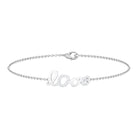 Surface Prong Set Diamond Love Chain Bracelet Diamond - ( HI-SI ) - Color and Clarity - Rosec Jewels