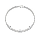 Certified Diamond Star Double Chain Bracelet Diamond - ( HI-SI ) - Color and Clarity - Rosec Jewels