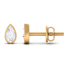 Solitaire 1/4 CT Pear Cut Diamond Stud Earrings Diamond - ( HI-SI ) - Color and Clarity - Rosec Jewels