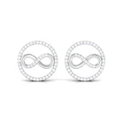 1/4 CT Open Circle and Infinity Diamond Stud Earrings Diamond - ( HI-SI ) - Color and Clarity - Rosec Jewels