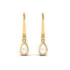 1/2 CT Genuine Diamond Teardrop Hoop Earrings Diamond - ( HI-SI ) - Color and Clarity - Rosec Jewels