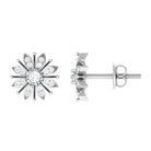 1/4 CT Contemporary Diamond Snowflake Stud Earrings Diamond - ( HI-SI ) - Color and Clarity - Rosec Jewels