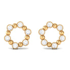 1/2 CT Natural Diamond Open Circle Stud Earrings Diamond - ( HI-SI ) - Color and Clarity - Rosec Jewels