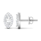 1 CT Marquise Cut Zircon Halo Stud Earrings Zircon - ( AAAA ) - Quality - Rosec Jewels