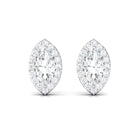 1 CT Marquise Cut Zircon Halo Stud Earrings Zircon - ( AAAA ) - Quality - Rosec Jewels