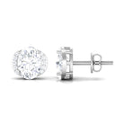 3 CT Cubic Zirconia Stud Earrings with Screw Back Zircon - ( AAAA ) - Quality - Rosec Jewels