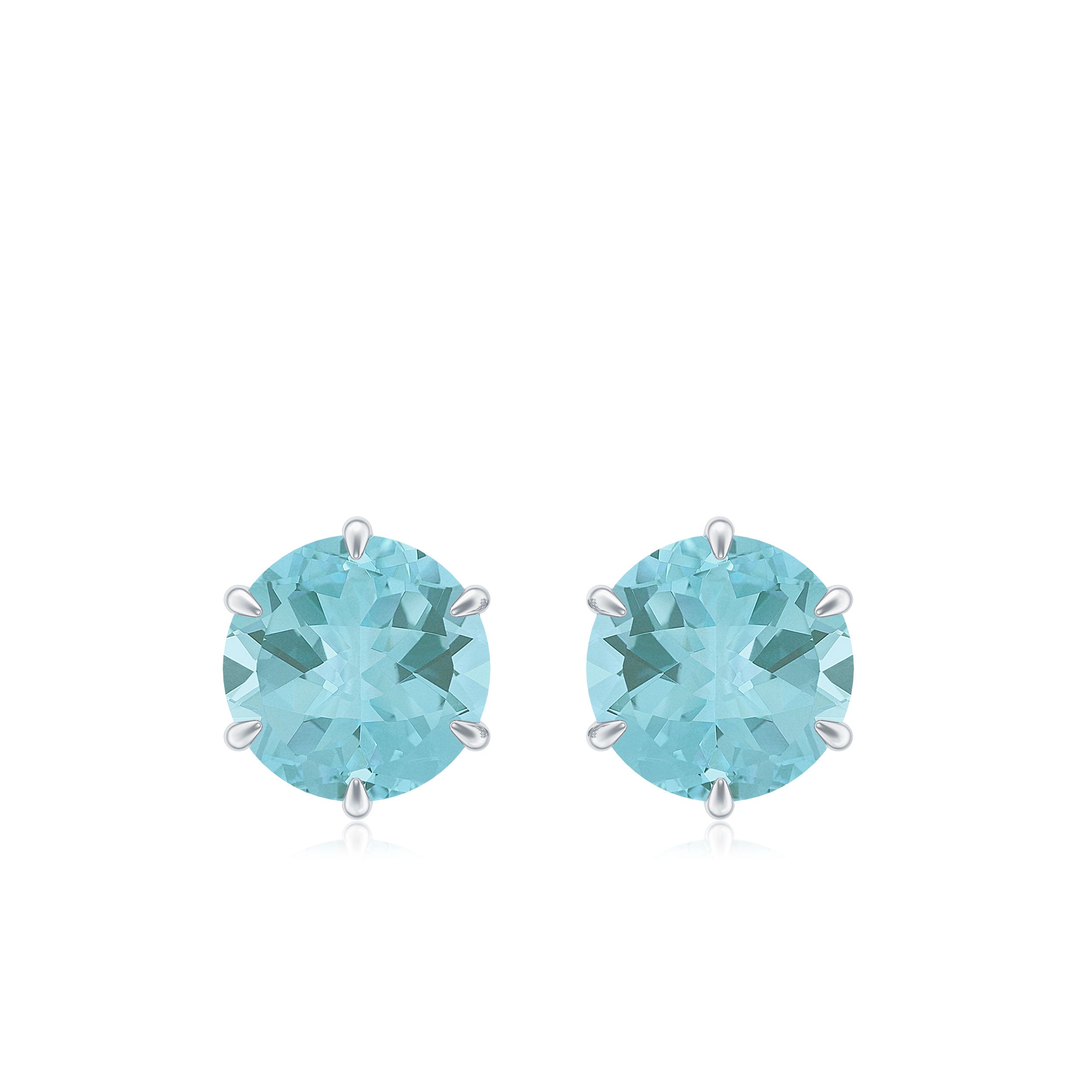 2.25 CT Sky Blue Topaz Solitaire Stud Earrings Sky Blue Topaz - ( AAA ) - Quality - Rosec Jewels