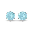 2.25 CT Sky Blue Topaz Solitaire Stud Earrings Sky Blue Topaz - ( AAA ) - Quality - Rosec Jewels