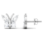 1.75 CT Cubic Zirconia Butterfly Stud Earrings Zircon - ( AAAA ) - Quality - Rosec Jewels