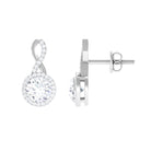 1.25 CT Minimal Zircon Infinity Stud Earrings in Gold Zircon - ( AAAA ) - Quality - Rosec Jewels