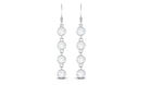 Bezel Set Round Moissanite Simple Dangle Earrings Moissanite - ( D-VS1 ) - Color and Clarity - Rosec Jewels