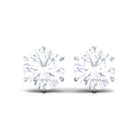 6 Claw Set Round Zircon Solitaire Stud Earrings Zircon - ( AAAA ) - Quality - Rosec Jewels