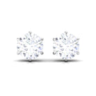 2 CT Claw Set Round Cut Solitaire Moissanite Stud Earrings Moissanite - ( D-VS1 ) - Color and Clarity - Rosec Jewels