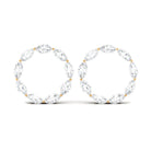 1/2 CT Marquise Zircon Eternity Stud Earrings in Gold Zircon - ( AAAA ) - Quality - Rosec Jewels