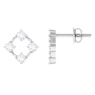 1/2 CT Simple Zircon Gold Stud Earrings in Prong Setting Zircon - ( AAAA ) - Quality - Rosec Jewels