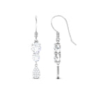 1.75 CT Zircon Minimal Dangle Earrings in Gold Zircon - ( AAAA ) - Quality - Rosec Jewels