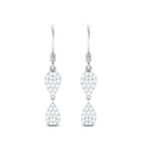 1/2 CT Certified Moissanite Gold Dangle Earrings Moissanite - ( D-VS1 ) - Color and Clarity - Rosec Jewels