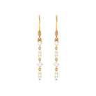 1/2 CT Simple Moissanite Gold Dangle Earrings Moissanite - ( D-VS1 ) - Color and Clarity - Rosec Jewels