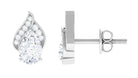 Pear Shape Lab Grown Diamond Classic Stud Earrings Lab Grown Diamond - ( EF-VS ) - Color and Clarity - Rosec Jewels