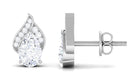 Pear Shape Lab Grown Diamond Classic Stud Earrings Lab Grown Diamond - ( EF-VS ) - Color and Clarity - Rosec Jewels