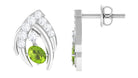 Minimal AAA Quality Peridot Stud Earrings Peridot - ( AAA ) - Quality - Rosec Jewels