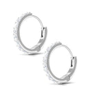 3/4 CT Round Cut Diamond Hoop Earrings Diamond - ( HI-SI ) - Color and Clarity - Rosec Jewels