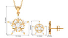 Cubic Zirconia Snowflake Jewelry Set Zircon - ( AAAA ) - Quality - Rosec Jewels