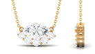 1.75 CT Marquise Zircon East West Style Necklace in Gold Zircon - ( AAAA ) - Quality - Rosec Jewels