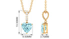 6 MM Heart Shape Aquamarine Solitaire Pendant with Diamond Bail Aquamarine - ( AAA ) - Quality - Rosec Jewels