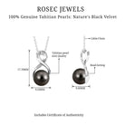 Simple Solitaire Tahitian Pearl Infinity Pendant Tahitian pearl - ( AAA ) - Quality - Rosec Jewels