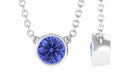 1/2 CT Bezel Set Tanzanite Solitaire Pendant Necklace in Gold Tanzanite - ( AAA ) - Quality - Rosec Jewels