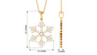 Certified Moissanite Frozen Snowflake Pendant in Gold Moissanite - ( D-VS1 ) - Color and Clarity - Rosec Jewels