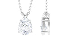 Certified Moissanite Teardrop Solitaire Pendant in Prong Setting Moissanite - ( D-VS1 ) - Color and Clarity - Rosec Jewels